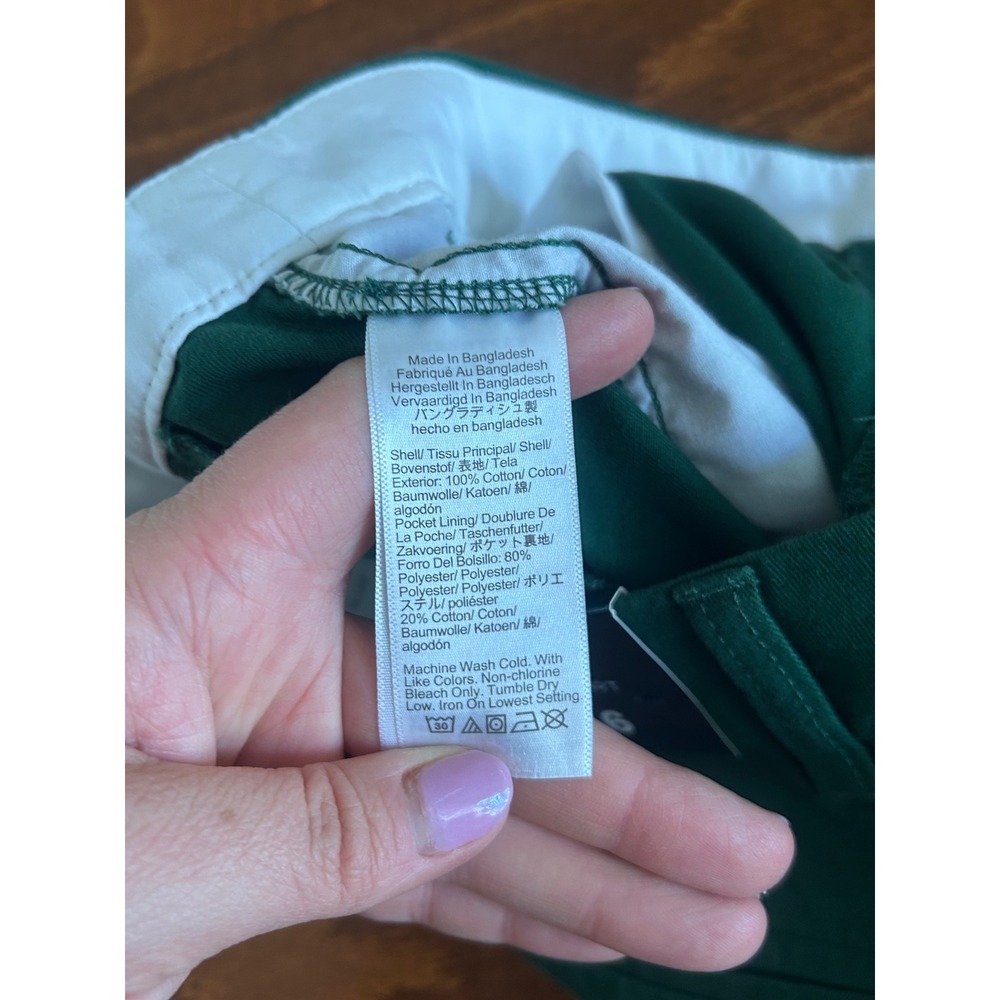 J.Crew Womens 5 Inch Chino Shorts Kelly Green Cotton Twill Size 6 H1453 NWT - Picture 7 of 8